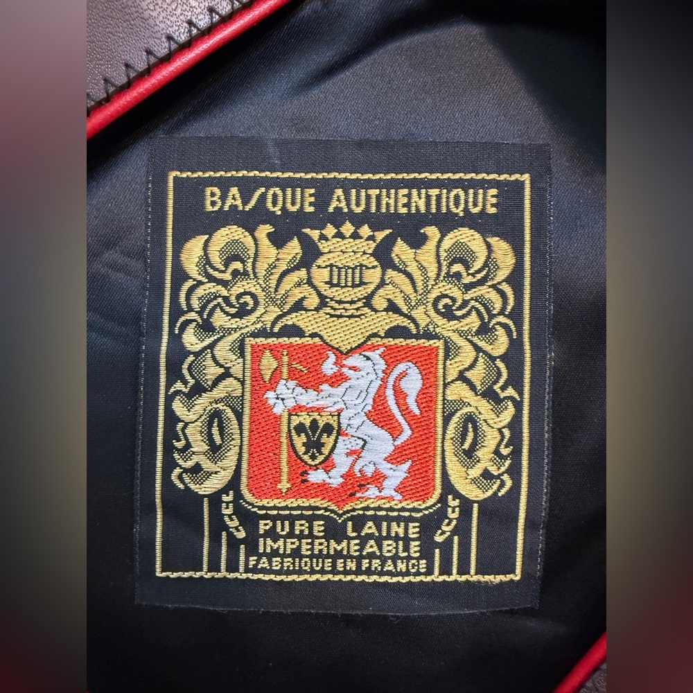 Basque Authentique Black 100% Wool Beret Size 55cm - image 3